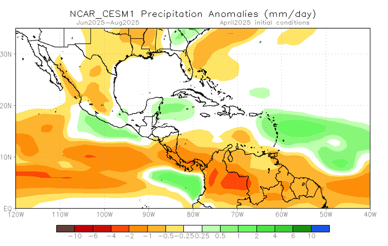 Se esperan precipitaciones normales y temperaturas por encima de lo normal en los territorios.