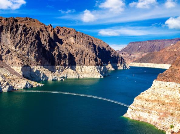 The Colorado River, showing low water levels at Lake Mead. Photo credit: Sergii Figurnyi, Shutterstock.