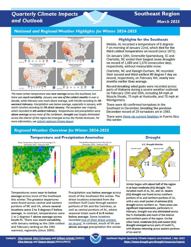 Example image of the Climate Impacts and Outlook report